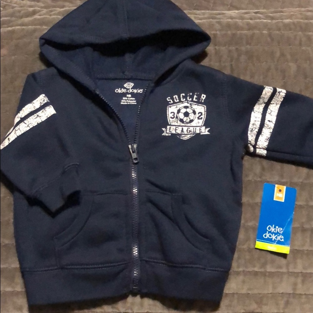 okie dokie Zip Up Hooded Sweat Shirt
